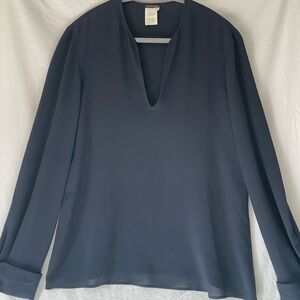 Vintage Giorgio Armani “Borgonuovo 21”Black Label 100% Silk Blouse, Italian made